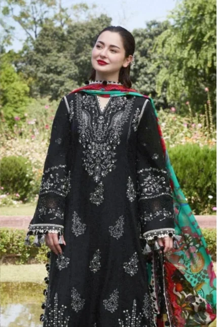 Unstitched Heavy Embroidered Dhanak Suit Embroidered Dhanak Shawl