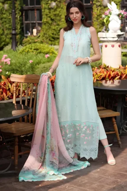 Lawn Embroidered 3pc With Monar Digital Printed Dupatta BZ-29